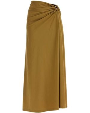 Christopher Esber Long Lycra Skirt With Slit - Green