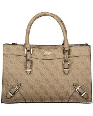 Guess Beige Polyethylene Handbag - Metallic