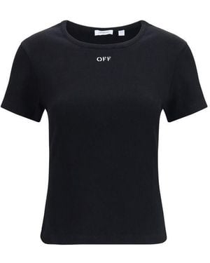 Off-White c/o Virgil Abloh Black Cotton T-shirt - It38 | S
