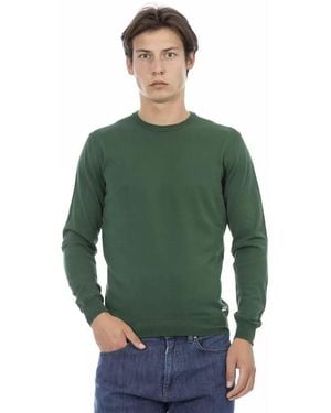 Baldinini Elegant Cotton Crew Neck Jumper - Green
