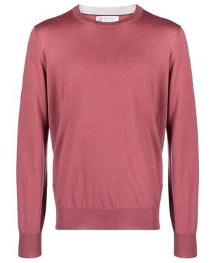 Brunello Cucinelli Pink Wool Sweatshirt