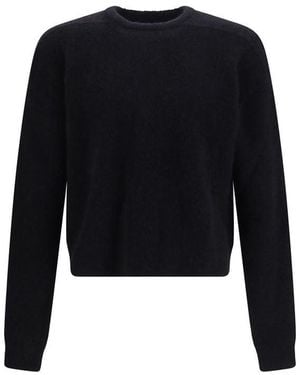 Rick Owens Black Alpaca Vicugna Pacos Sweatshirt