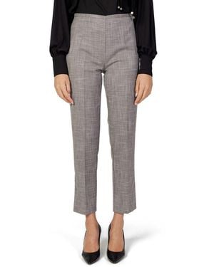 Sandro Ferrone Beige Polyester Dress Trousers - Grey