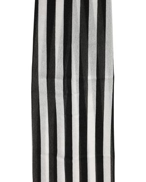 Dolce & Gabbana Black White Stripes Tights Stocking Pantyhose Socks