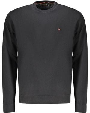 Napapijri Black Cotton Sweatshirt - Grey