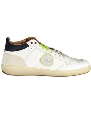 Blauer Polyester Trainer - White