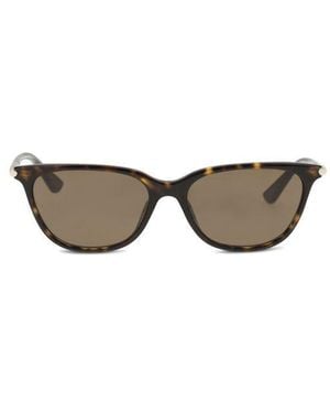 McQueen Brown Acetate Sunglasses - Metallic