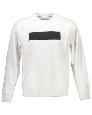 Calvin Klein White Cotton Unisex Sweatshirt