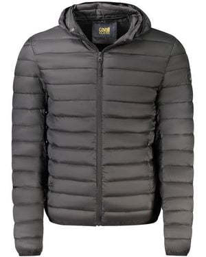 Roberto Cavalli Black Polyester Light Jacket - Gray