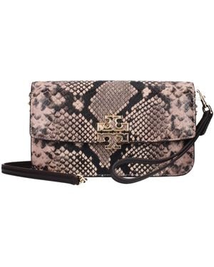 Tory Burch Pink Leather Clutch Bag - Brown