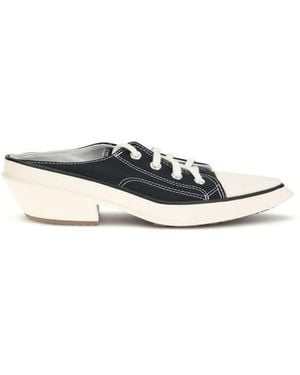 Converse Black Fabric Sneakers - White