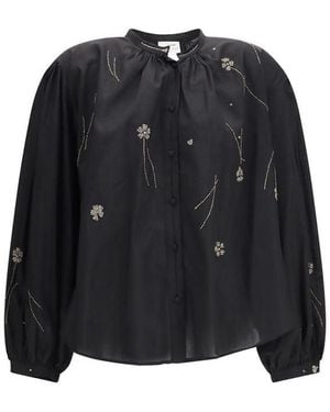 forte_forte Black Cotton Pattern Shirt