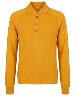 Malo Orange Silk Men Jumper - Yellow