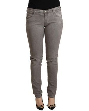 Acht Grey Cotton Low Waist Skinny Push Up Denim Jeans