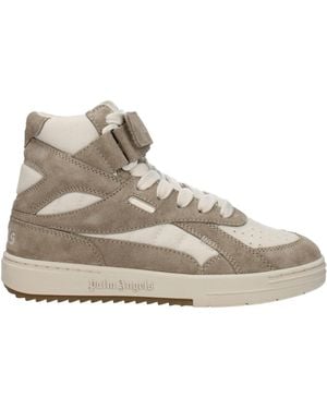 Palm Angels Beige Leather Trainers - Natural