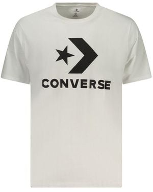 Converse White Cotton Men T