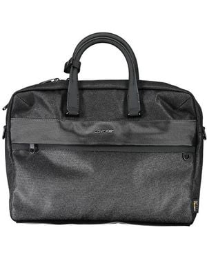 Calvin Klein Nero Polyester Men's Briefcase - Black