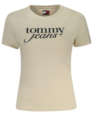 Tommy Hilfiger Beige Cotton Tops & T - Natural
