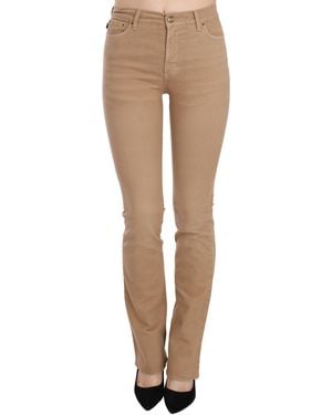 Just Cavalli Cotton Stretch Mid Waist Skinny Pants Pants - White