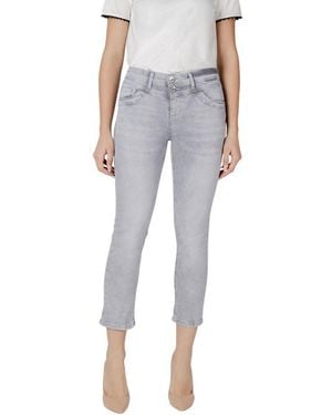 Street One Gray Cotton Jeans & Pant - Blue