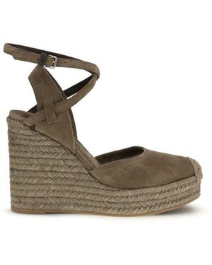 Brunello Cucinelli Beige Calf Leather Bos Taurus Espadrilles - Multicolor