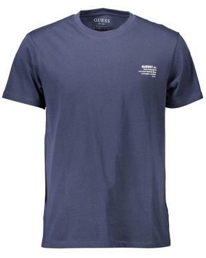 Guess Sleek Blue Logo Crew Neck Tee