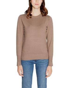 Jacqueline De Yong Gray Viscose Tops & T - Natural