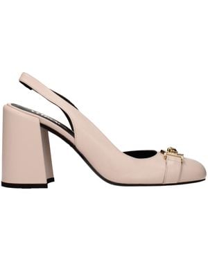 Versace Pink Leather High Heel Pumps