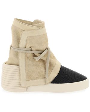 Fear Of God High-Top Suede And Beaded Leather Moc For - Natural