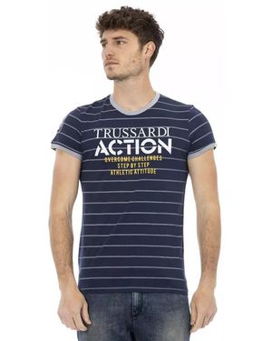 TRUSSARDI ACTION Cotton T-Shirt - Blue