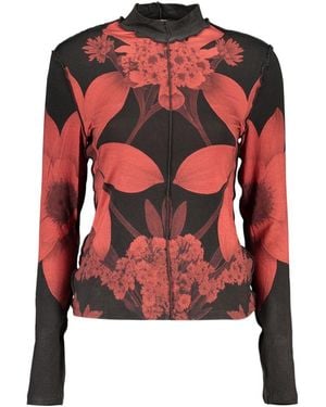 Desigual Black Viscose S Sweater - Red