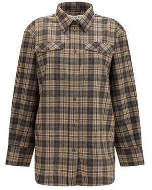 Rohe Multicolour Wool Oves Aries Pattern Shirt - Grey