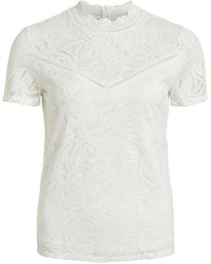 VILA CLOTHES Cream Polyamide T - White