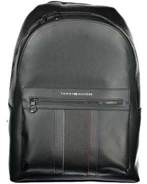 Tommy Hilfiger Black Polyester Men Backpack - Gray