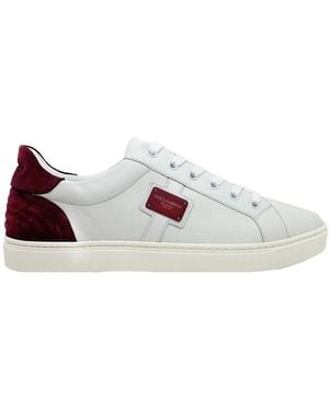 Dolce & Gabbana Logo Leather Trainers - Multicolour