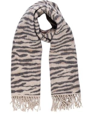 Pieces Beige Acrylic Scarf - Multicolour