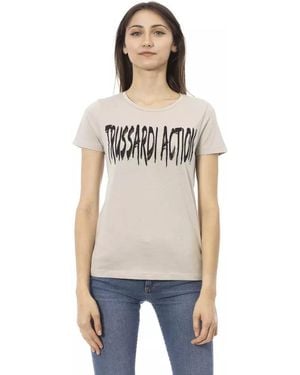TRUSSARDI ACTION Beige Cotton T - Blue