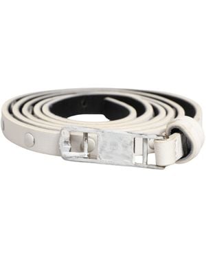 CoSTUME NATIONAL White Leather Studded Cintura Belt - Multicolour