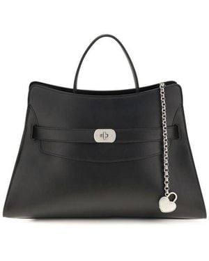 McQueen Black Calf Leather Bos Taurus Shoulder Bag