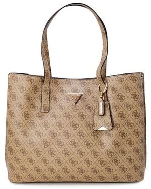 Guess Beige Polyethylene Handbag - Natural