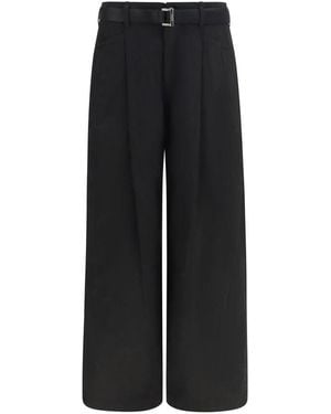 Sacai Black Cotton Chino Trousers