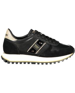 Blauer Black Leather Trainer