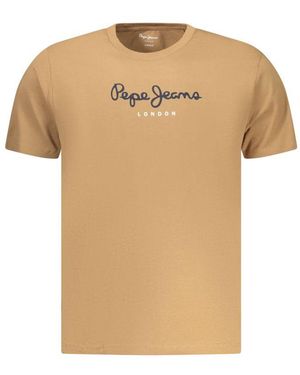 Pepe Jeans Marrone Cotton Men T - Natural