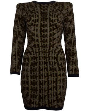 Balmain Wool Dress - Black