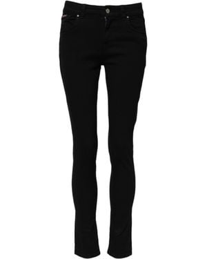 Dolce & Gabbana Black Cotton Skinny Mid Waist Denim Jeans