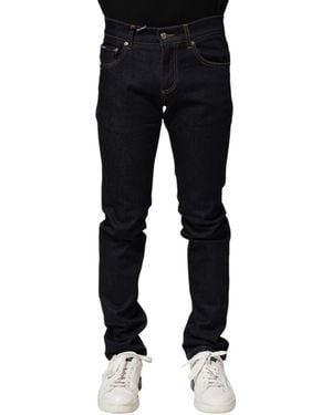 Dolce & Gabbana Black Cotton Skinny Men Denim Jeans