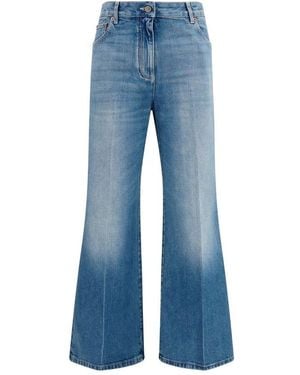 Valentino Blue Cotton Straight