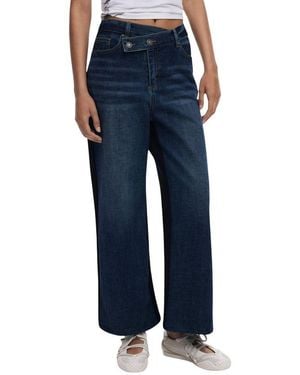 Desigual Blue Cotton Bootcut Jeans