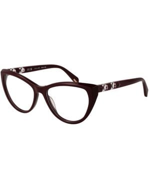 Police Burgundy Glasses Frame - Black