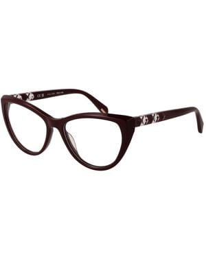 Police Burgundy Glasses Frame - Black